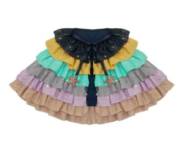 Rainbow Ruffle Cape